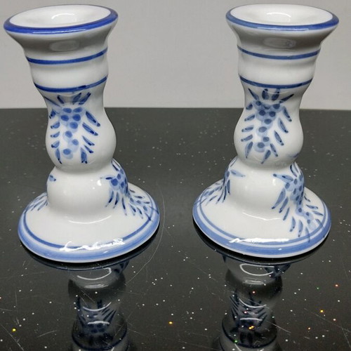 Delft Hand-Painted Table Accessories Set used