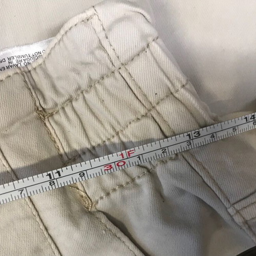 Beige denim jeans with elastic waist used