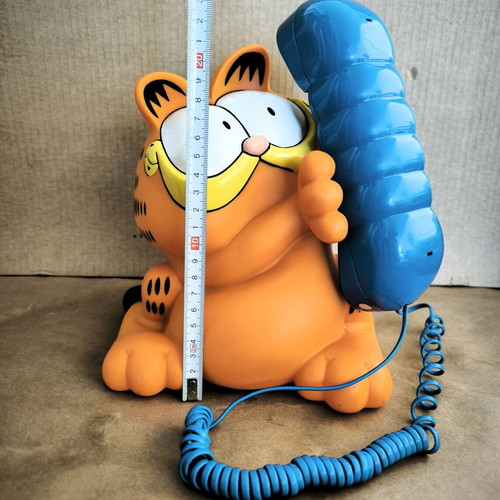 Garfield phone used, vintage, multicolor, wired