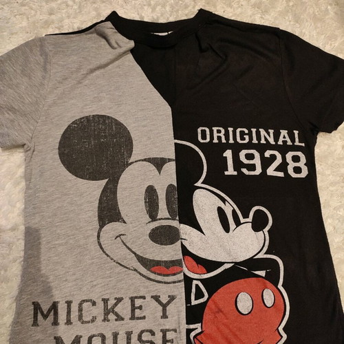 Tally Weijl women's T-shirt with Mickey Mouse S like new, black and gray