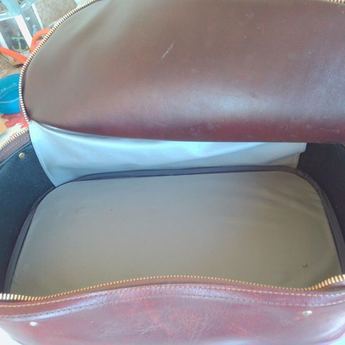 FSFA travel bag used, 80s vintage, brown and beige