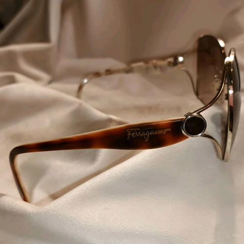 Salvatore Ferragamo sunglasses used, brown degrade lens with case