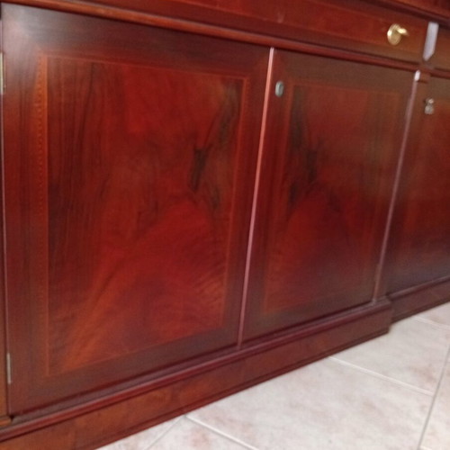 Buffet new with mirror and walnut veneer