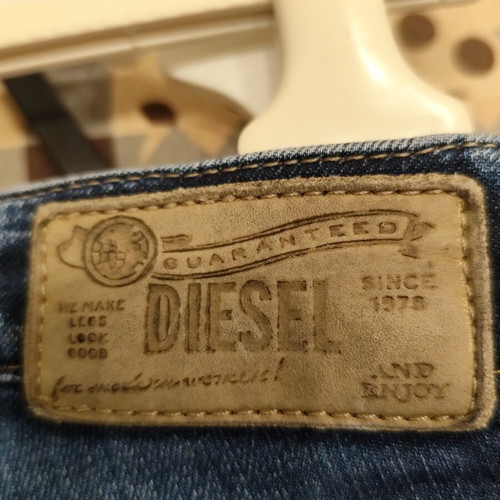 Diesel Cherish slim-skinny low rise vintage jeans, blue
