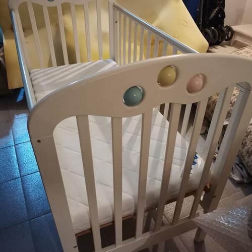 Baby cot with mattress used, needs assembly