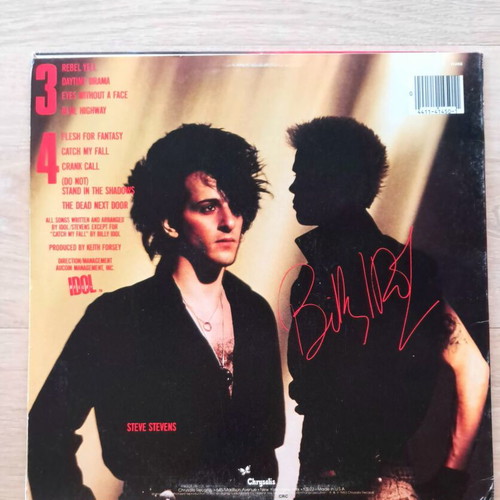 Billy Idol Rebel Yell LP album, rock