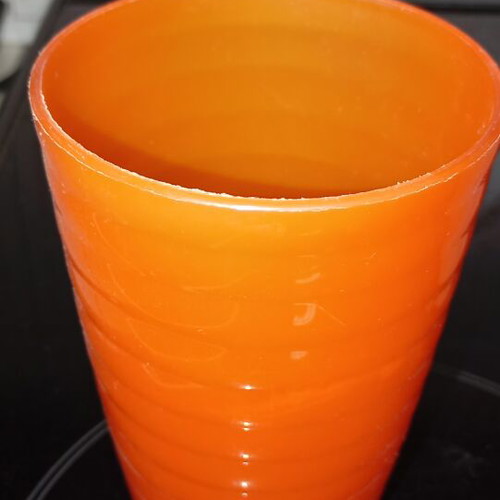 Lemon squeezer and glass new, orange color set