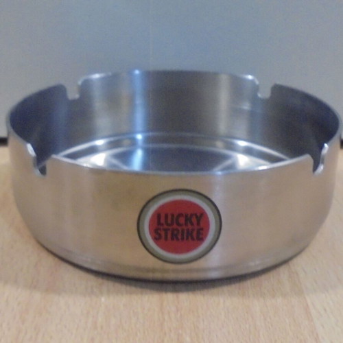 Lucky Strike Cigarettes Promotional Metal Ashtray Like New
