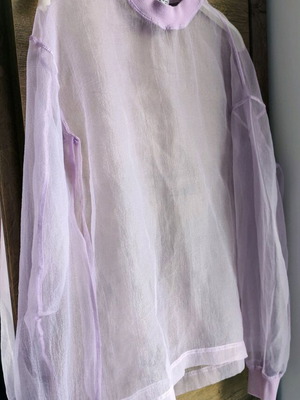 Muse transparent blouse like new, purple, one size