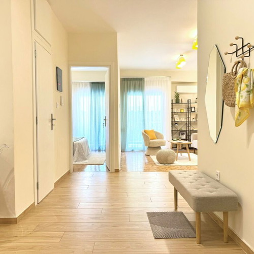 Apartment 55 sqm on 2nd floor with elevator, furnished, balcony