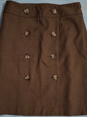Φούστα γυναικεία Ann Taylor σαν καινούργιο, καφέ, μεγέθη S και M