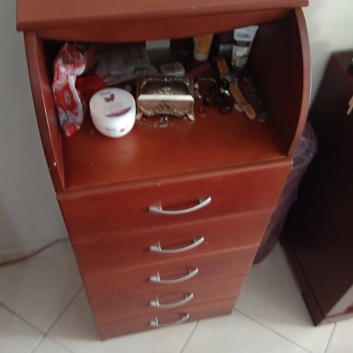 Tall chest of drawers with 5 drawers, 40x35 cm, height 122x50 cm, depth 40 cm