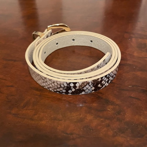 Sfera belt made of faux leather unused, gray and beige, size 85cm