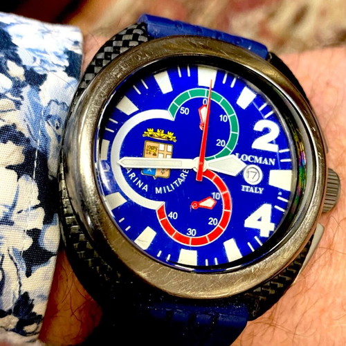 Locman Chronograph Marina Military Titanium watch used