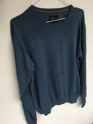 Signal син пуловер XL от 100% органичен памук като нов