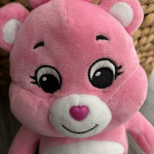 Care Bears Cheer Bear plush like new, pink with rainbow