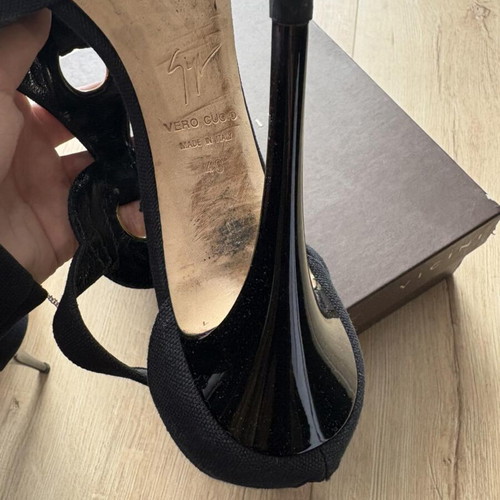 Giuseppe Zanotti high heel sandals like new, size 40, black