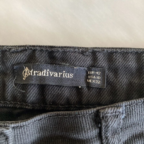 Stradivarius black short denim skirt like new, size XL