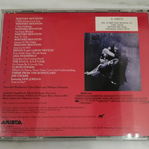 The Bodyguard Original Soundtrack Album Whitney Houston CD