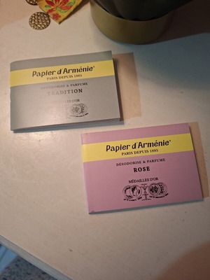 Papier d'Armenie αυθεντικά αρωματικά χαρτιά Tradition & Rose