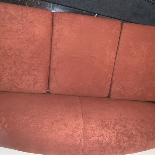 Living room furniture set like new, three-seater sofa and two armchairs in velvet