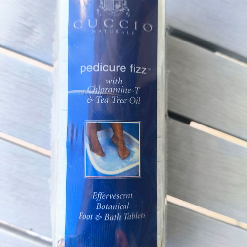Cuccio 12 disinfectant effervescent pedicure tablets with chloramine and tea tree oil