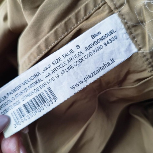 Piazza Italia blue pleated skirt like new, taffeta fabric, size S