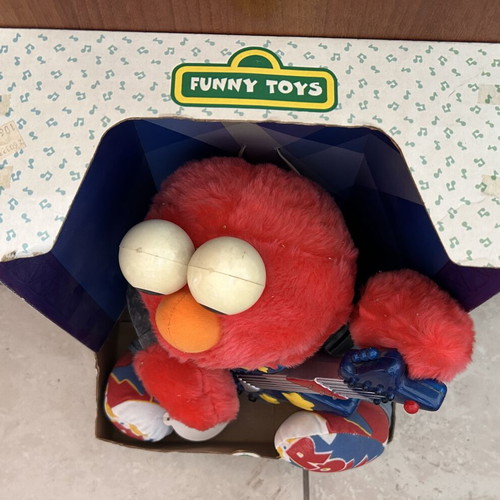 Funny Toys Elmo Rock & Roll Star plush toy, vintage, new
