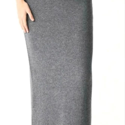 Long cozy knitted skirt Pull & Bear new, gray, size M