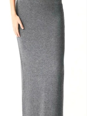 Long cozy knitted skirt Pull & Bear new, gray, size M