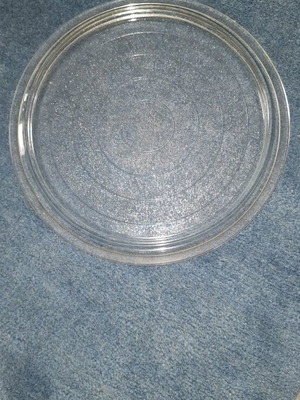 Glass cake stand used