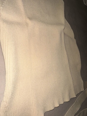 Zara beige backless top, small, sand color