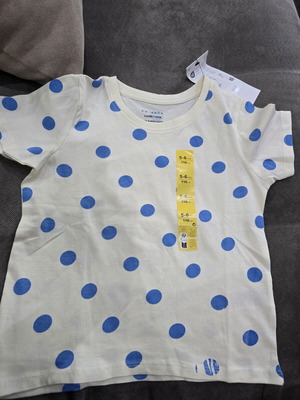 Primark children's blouse new, size 116 cm, beige and blue