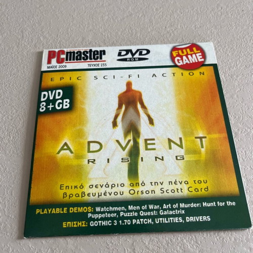Dvd Rom Advent Rising new, full game, 8GB, PC Master