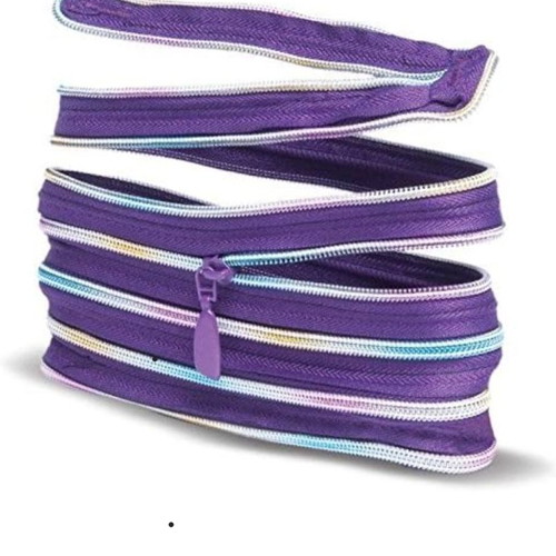 Zipit Rainbow Pencil Case mini pouch new, purple with rainbow, 20x3x12cm