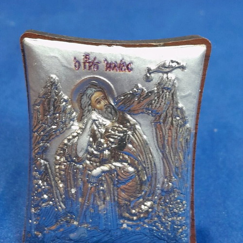 Small Prophet Elias icon new made of precious metals