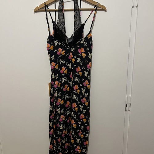 Zara floral midi dress like new, size Small, black multicolor