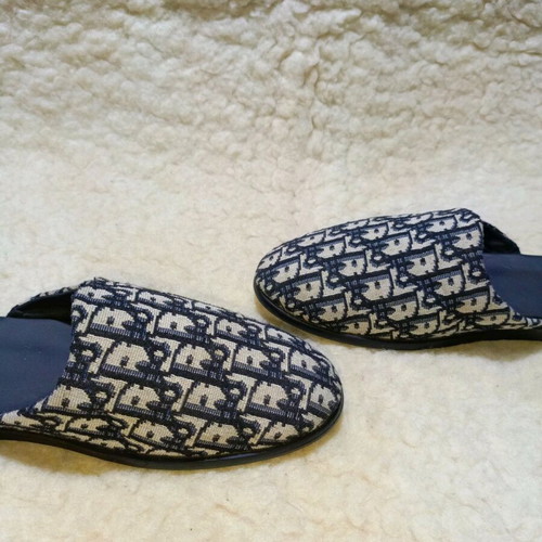 Christian Dior Indior Mule Slipper beige and black Dior Oblique Jacquard size 45 like new
