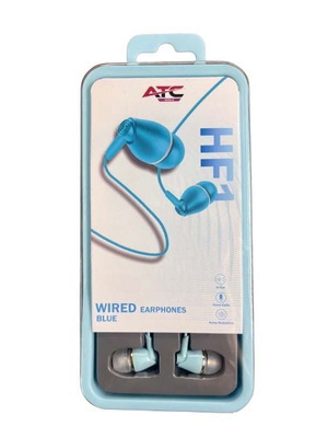 ATC-HFr1 Wired Handsfree Earphones 3.5mm Blue made to order