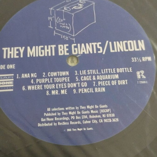They Might Be Giants Lincoln LP album used, pop
