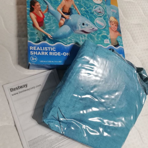 Bestway inflatable shark new 1.83×1.02 meters