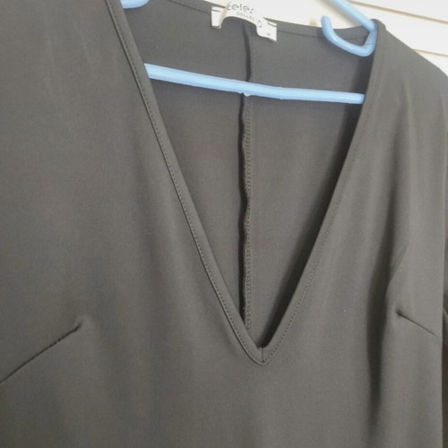 Celestino midi fitted dress black, new, size M