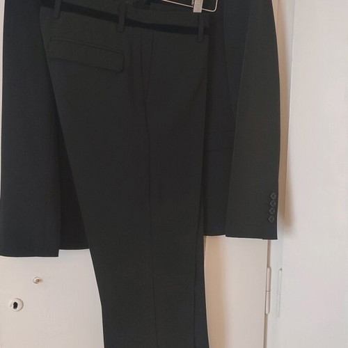 Made In Italia suit black with velvety details like new, size S