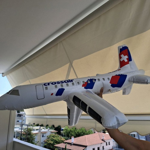 Inflatable airplane collectible like new large Crossair