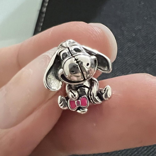 Silver 925 charm new, handmade, pink and silver donkey Marko