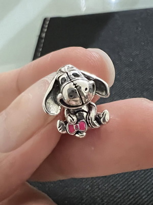 Ασημένιο 925 charm καινούργιο, χειροποίητο, ροζ λεπτομέρεια