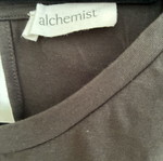 Alchemist Sustainable Organic Cotton Minimalist Keyhole Dark Grey Dress Size S