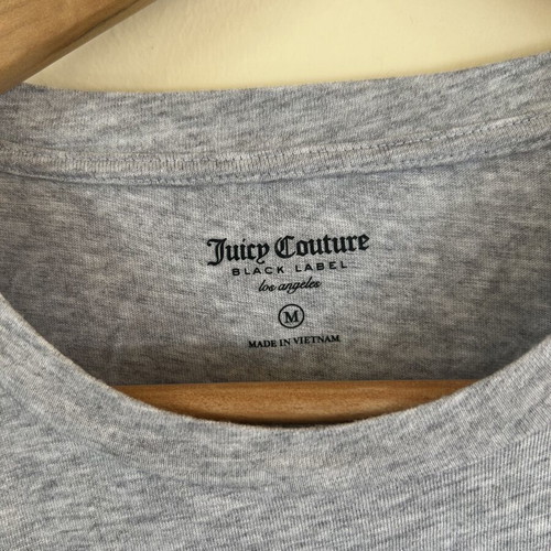 Juicy Couture Black Label Grey Cropped T-Shirt Los Angeles size M like new