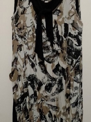 Two-piece dress like new, black and beige, size L
