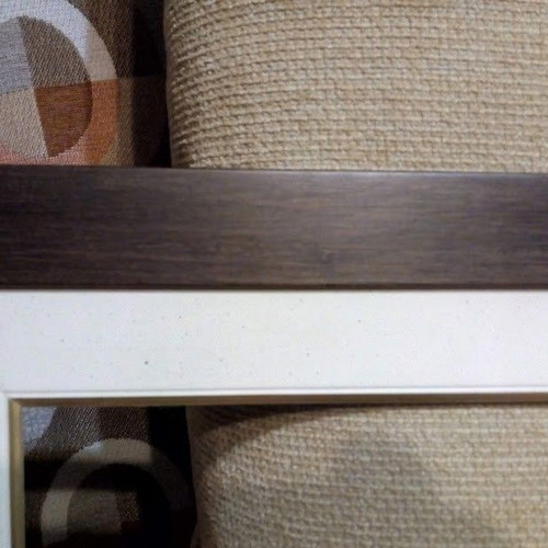 Luxury dark brown picture frame with white mat, like new, 65x40 cm